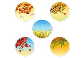 Autumn Badge Vector Pack