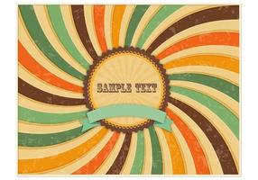 Retro Grungy Sunburst Background Vector