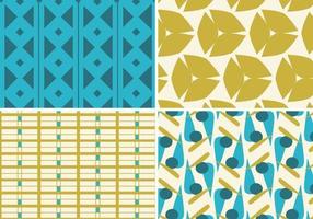 Teal and Gold Funky Pattern Vector Pack