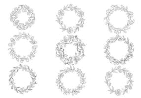 Hand Drawn Wreath Vector Pack