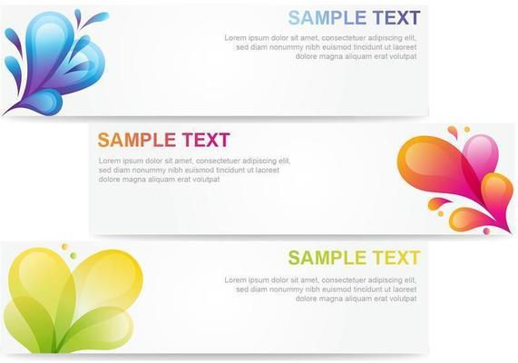 Abstract Bubble Banner Vector Pack