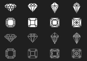 Pack de vectores de diamantes y gemas