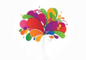 Colorful Abstract Tree Vector Background