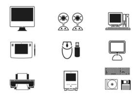 Tecnología y paquete de vectores de computadora