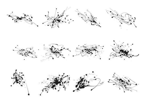 Splatter Ink Drop Vector Pack