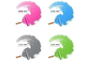 Bright Paint Stroke Vector Background Pack