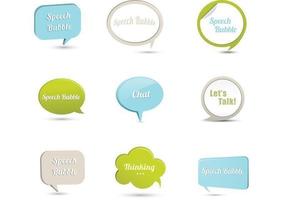 3D Speech Bubble Vector Pack