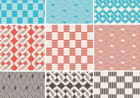 Seamless Braided Pattern Vector Pack