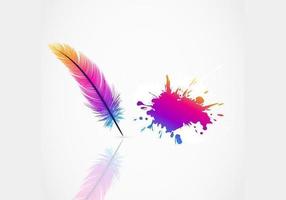 Bright Feather Vector Background