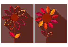 Flor de otoño Vector fondo Pack