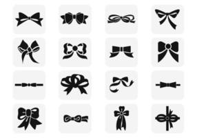 Polka Dotted Black Bow Vector Pack