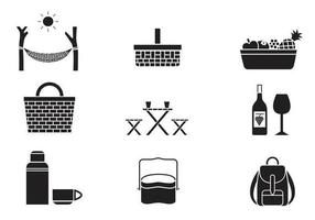 Paquete de iconos de picnic vector