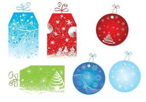 Brillante navidad etiqueta vector pack