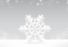 Silver Snowflake Vector Background