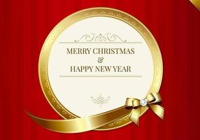 Luxurious Merry Christmas Card Vector 