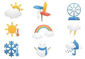 Temperature and Weather Vector Icon Pack