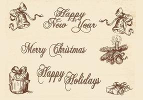 Grungy Holiday Banner Vector Pack