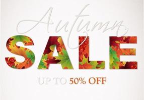 Autumn Sale Vector Background