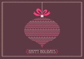 Retro Happy Holidays Vector Background