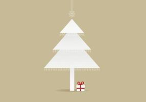 Lace Trimmed Christmas Tree Background Vector