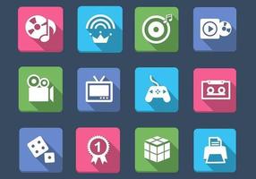 Multimedia and Games Icon Vector Pack