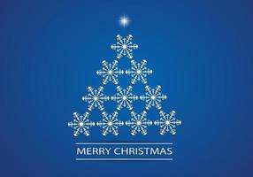 Snowflake Christmas Tree Vector Background
