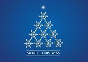 Snowflake Christmas Tree Vector Background