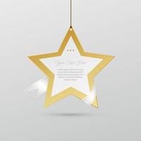 Golden Holiday Star Vector Background