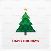 Quilted Christmas Tree Vector Background