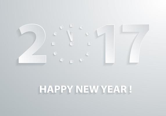 2017 Clock Vector Wallpaper