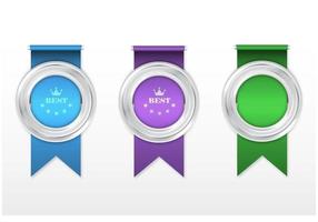 Silver Award Ribbon Vector Pack