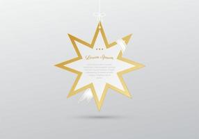 Hanging Star with Ribbon Vector