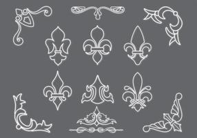 Fleur De Lis Vectors and Ornaments Pack