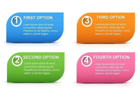 Bright Numbered Banner Vector Pack