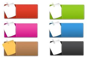 Sticky Note Banner Vector Pack