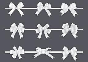 White Bow Vector Pack
