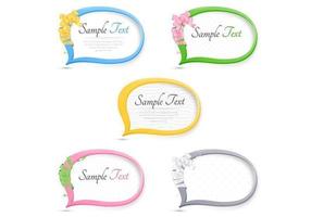 Ribbon Wrapped Speech Bubble Vector Pack
