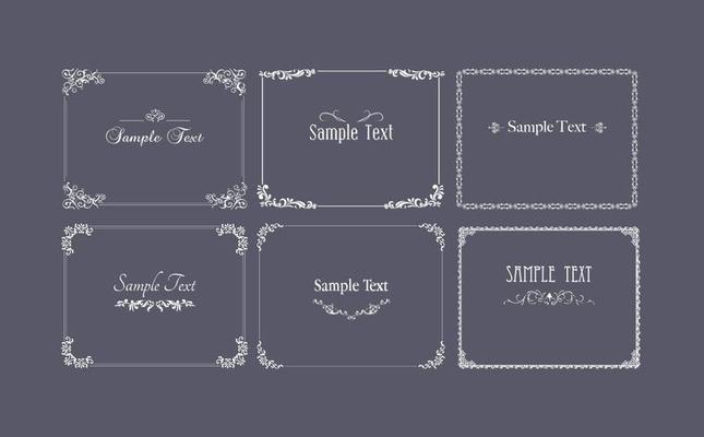 Vintage Frame Vector and Ornament Vector Pack