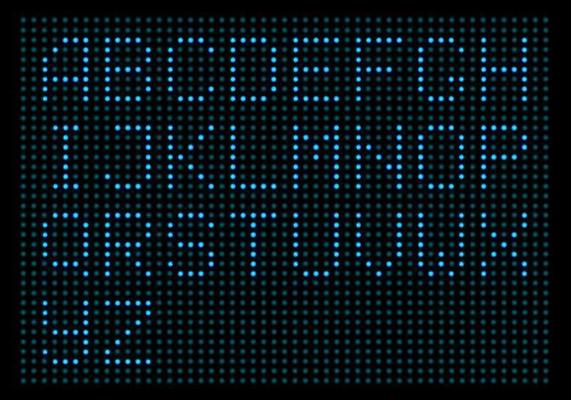 Digital LED Light Alphabet Vector Pack
