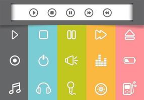 Media Player Vector Icons Pack