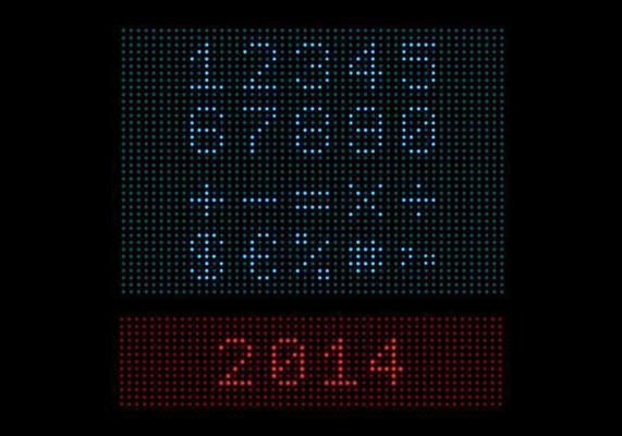 Digital LED Light Number Vector Pack