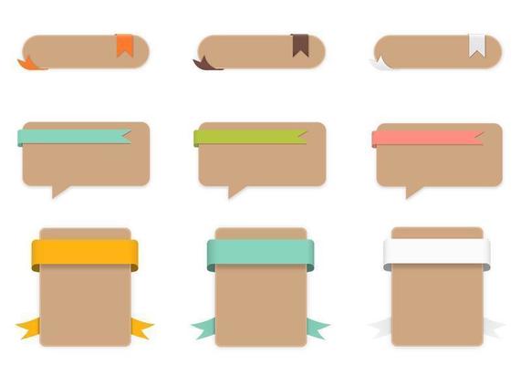 Craft Paper Label Vector Pack