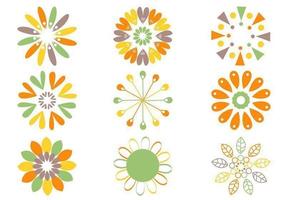 Retro Flower Vector Pack