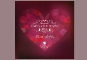 Bokeh Valentine's Day Background Vector