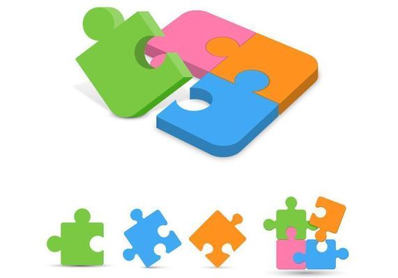 Puzzle Pieces Vector Pack