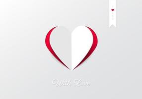 Cutout Heart Background Vector