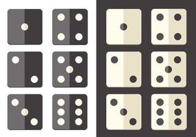 Flat Dice Icon Vector Pack