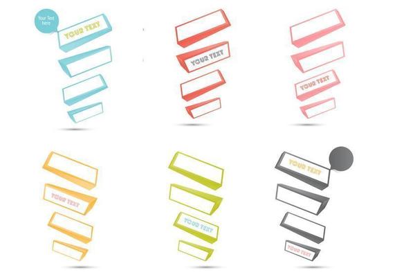 3D Text Box Vector Pack