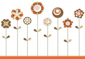 Retro Flower Background Vector