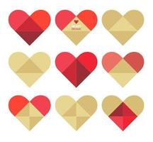 Folded Heart Vector Pack